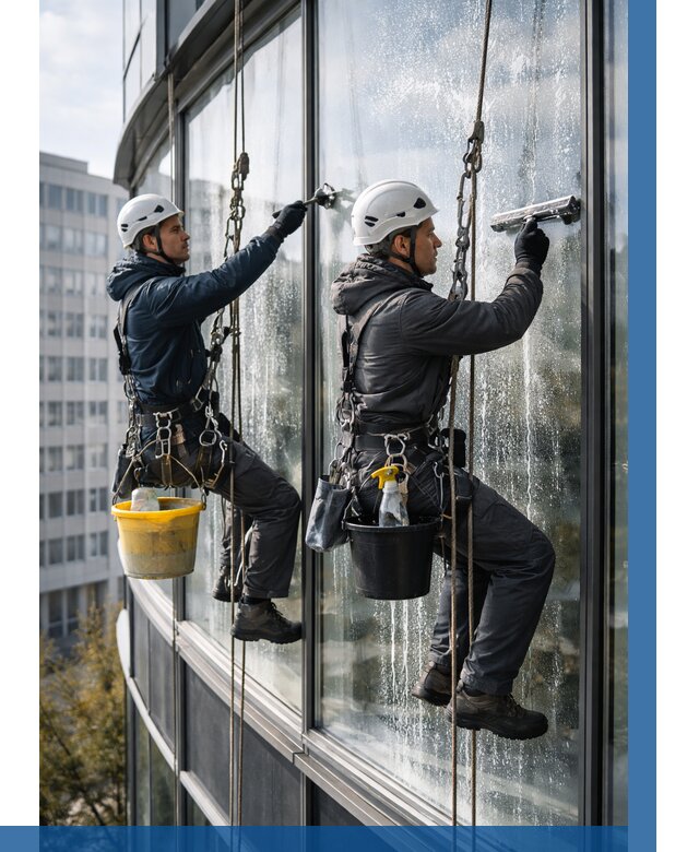 Мойка панорамных окон в Волжском от 355 р. заказать у ВЫСОТНИК-Влж