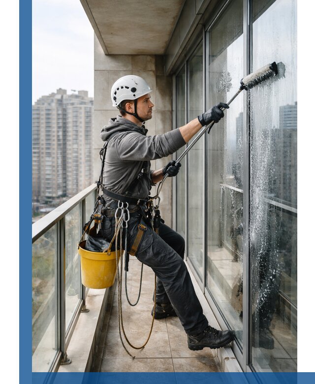 Профессиональная мойка балконного остекления в Волжском