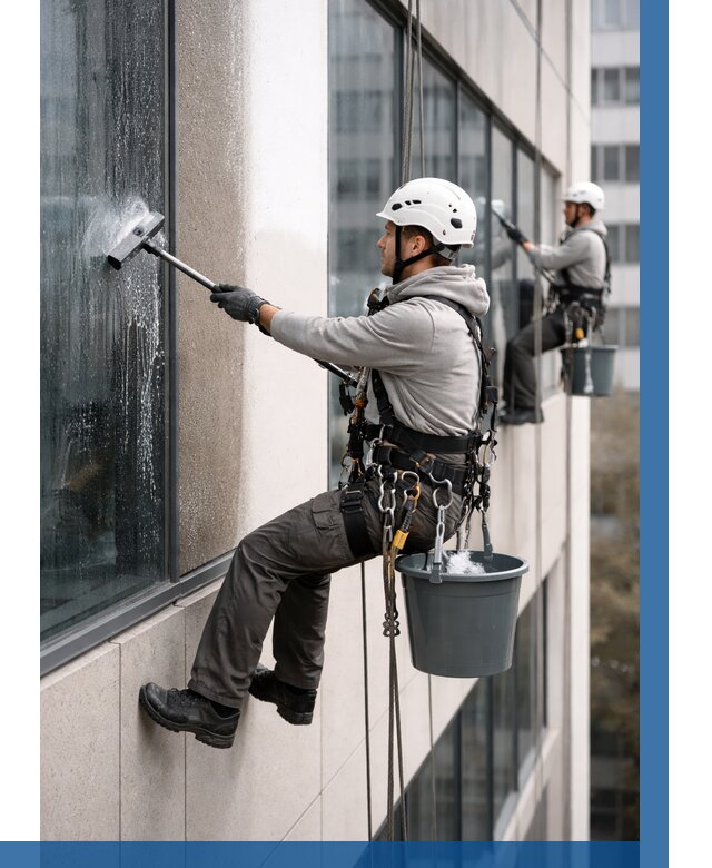 Мойка фасадов зданий в Волжском под ключ от 355 р. | ВЫСОТНИК-Влж