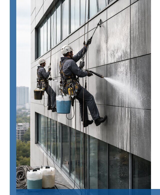 Профессиональная мойка вентилируемых фасадов в Волжском