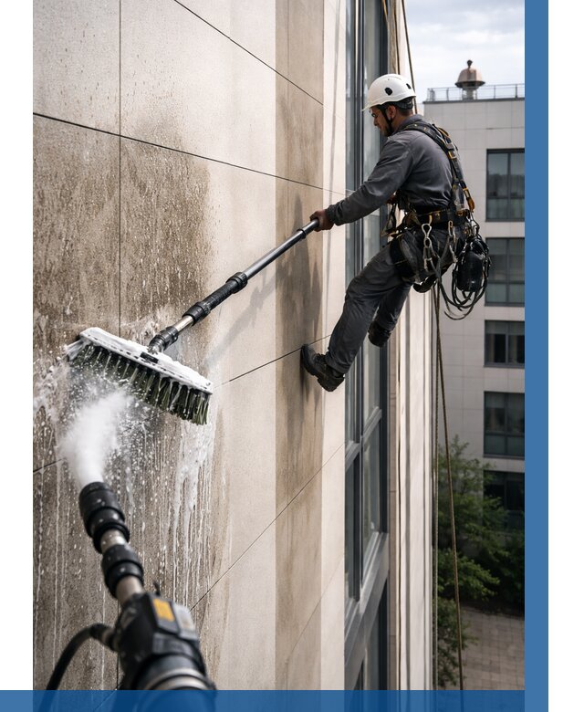 Мойка фасада из керамогранита в Волжском от 304 р. | ВЫСОТНИК-Влж