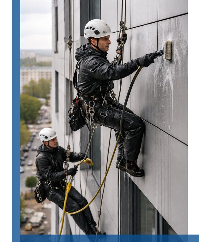 Профессиональная мойка фасада из композита в Волжском