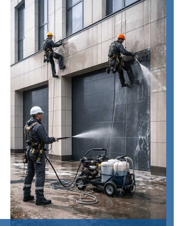 Послестроительная мойка фасада в Волжском от 304 р. | ВЫСОТНИК-Влж