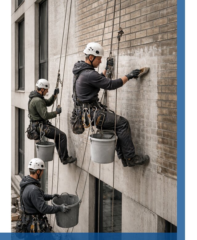 Удаление высолов с фасада в Волжском от 253 р. | ВЫСОТНИК-Влж