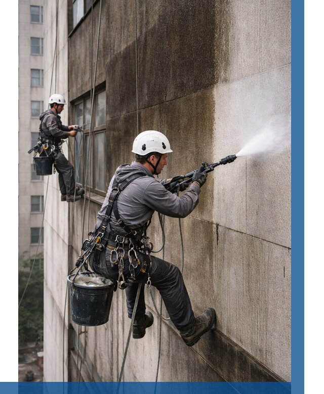 Очистка фасада от копоти в Волжском от 253 р. | ВЫСОТНИК-Влж