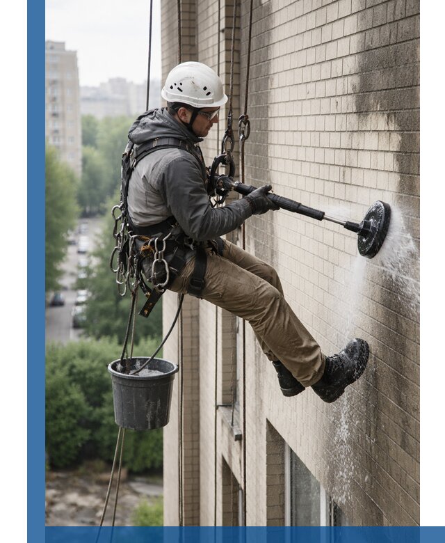 Очистка фасада от копоти в Волжском профессионально и безопасно