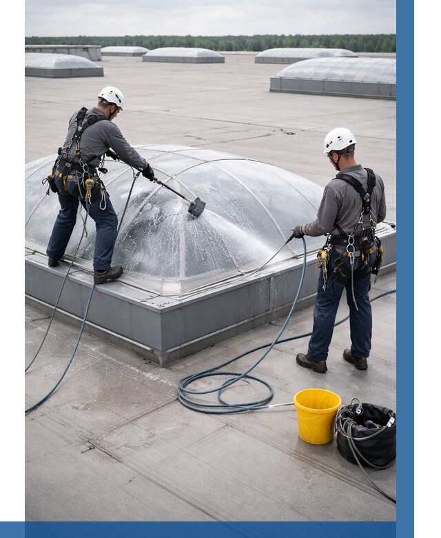 Мойка зенитных фонарей в Волжском, заказать от 4559 р. | ВЫСОТНИК-Влж