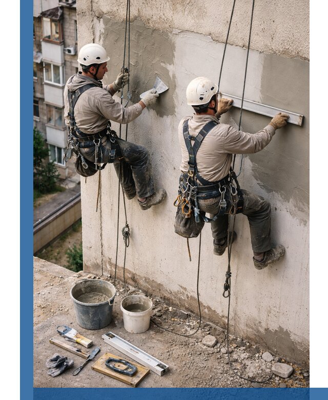 Комплексный ремонт штукатурного фасада с гарантией в Волжском