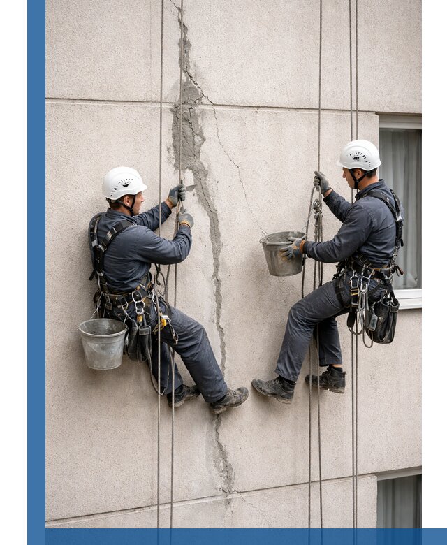 Заделка трещин на фасаде в Волжском с гарантийным ремонтом