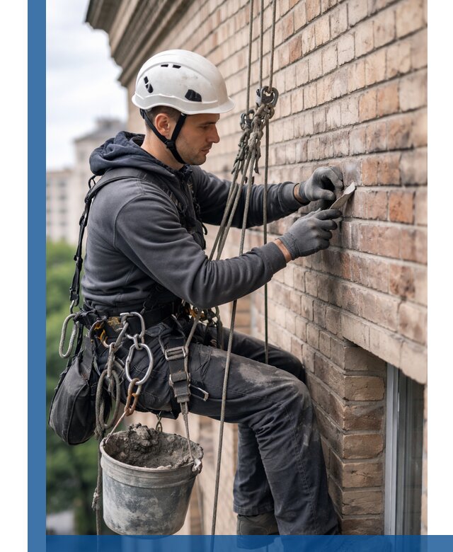 Качественный ремонт кирпичной кладки фасада в Волжском с гарантией