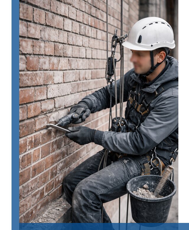 Расшивка кирпичных швов фасадов и стен, ремонт в Волжском