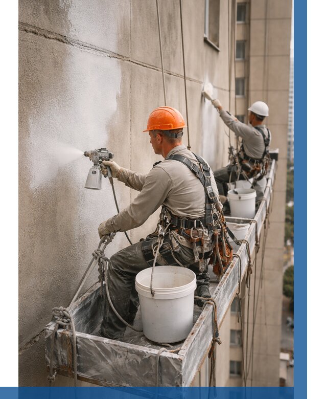 Грунтовка фасада на высоте в Волжском от 122 р. | ВЫСОТНИК-Влж