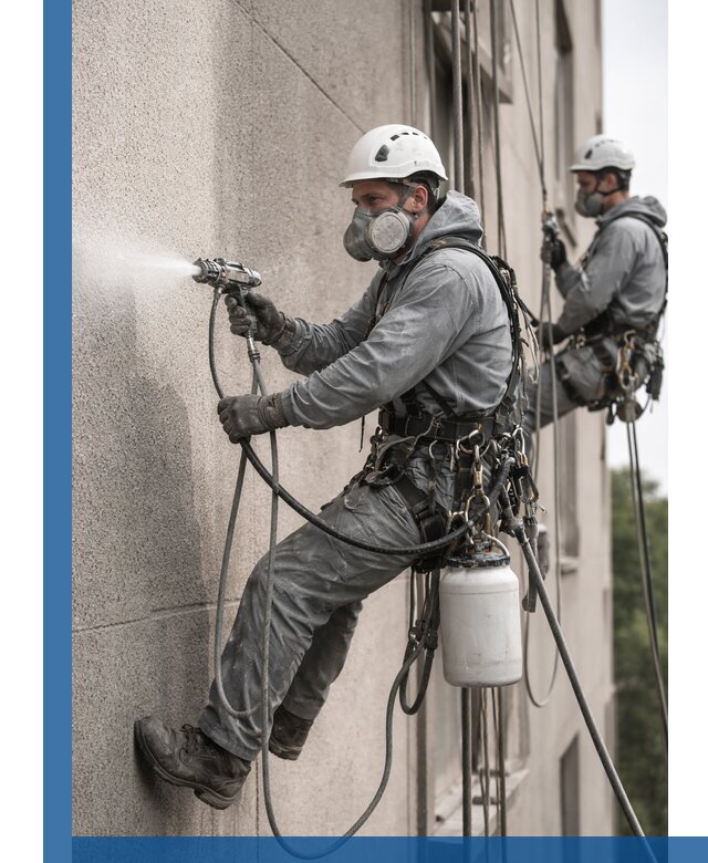 Безвоздушная покраска фасадов зданий в Волжском профессионально