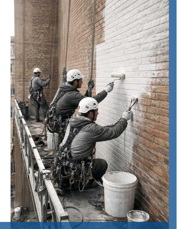 Покраска кирпичного фасада в Волжском от 355 р. | ВЫСОТНИК-Влж