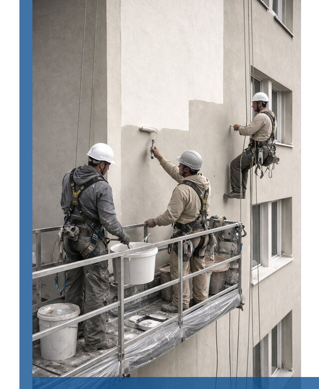 Покраска оштукатуренного фасада в Волжском под ключ с гарантией