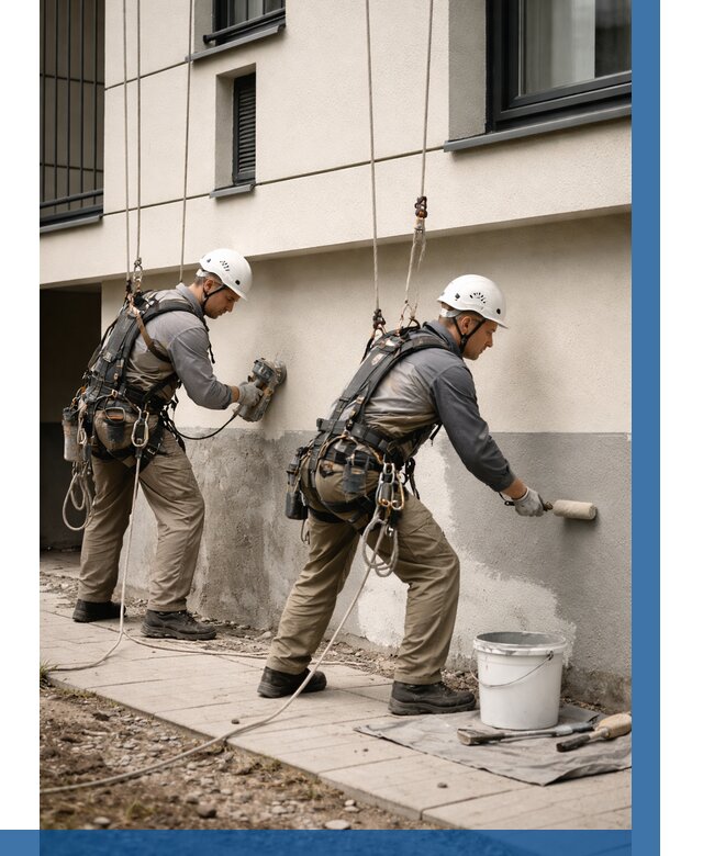 Окраска цоколя здания в Волжском от 456 р. под ключ | ВЫСОТНИК-Влж