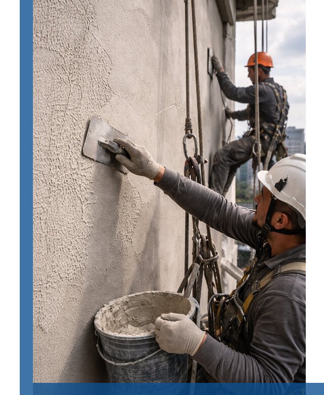 Декоративная штукатурка фасада с утеплением и защитой в Волжском