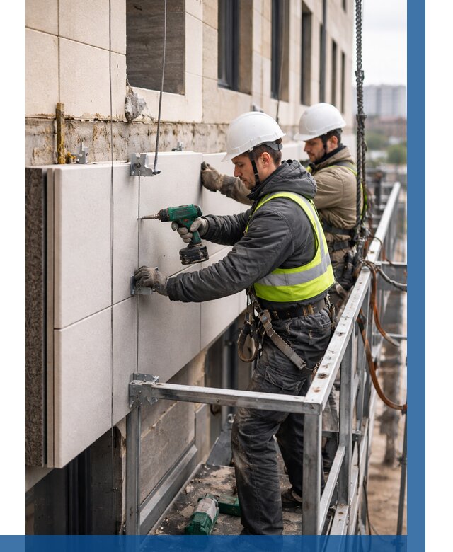 Монтаж фасадных термопанелей в Волжском от 1520 р. | ВЫСОТНИК-Влж