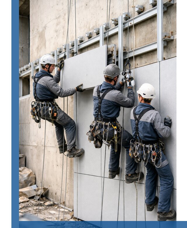 Монтаж вентилируемого фасада в Волжском под ключ с гарантией качества