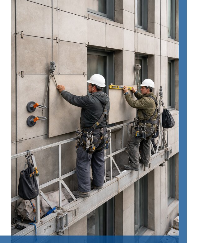 Монтаж керамогранита на фасад в Волжском от 2533 р. | ВЫСОТНИК-Влж