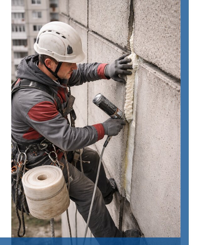 Утепление межпанельных швов в Волжском от 709 р. | ВЫСОТНИК-Влж