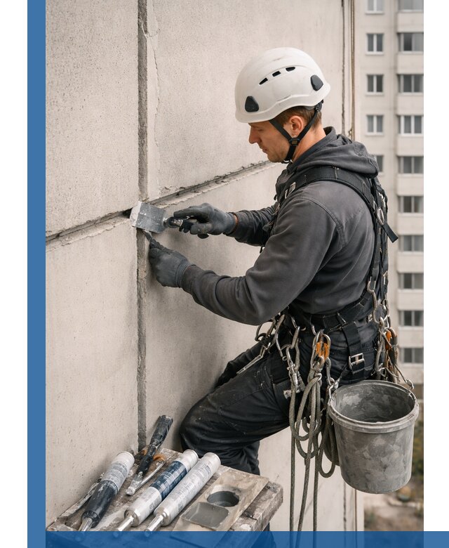 Ремонт межпанельных швов в Волжском герметизация и восстановление