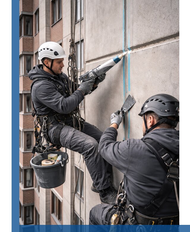 Вторичная герметизация швов фасада и кровли в Волжском