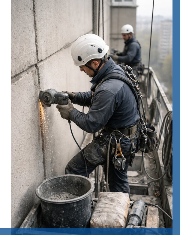 Штробление межпанельных швов в Волжском от 1216 р. | ВЫСОТНИК-Влж