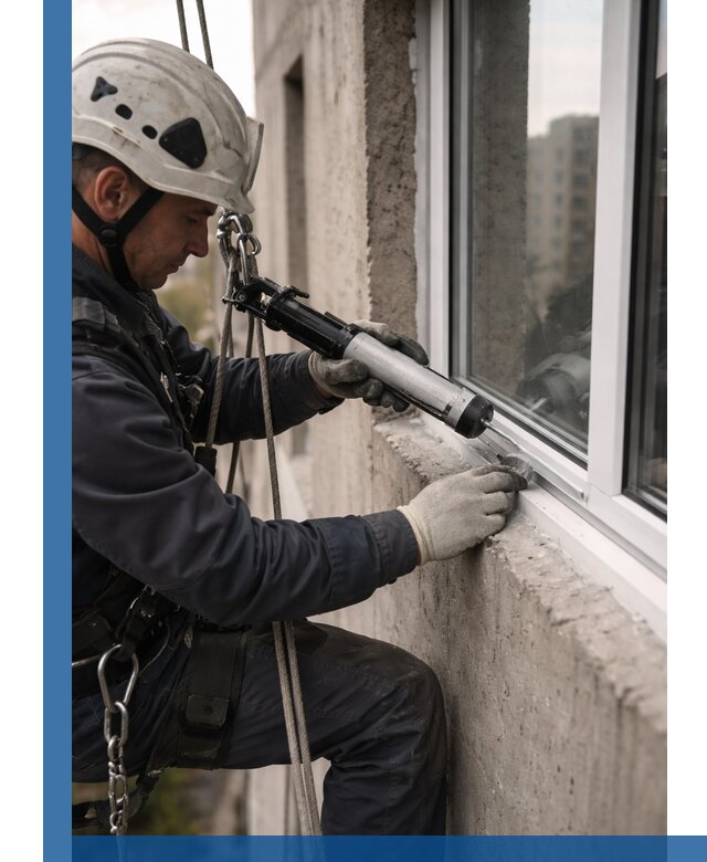 Герметизация оконных швов снаружи в Волжском профессионально