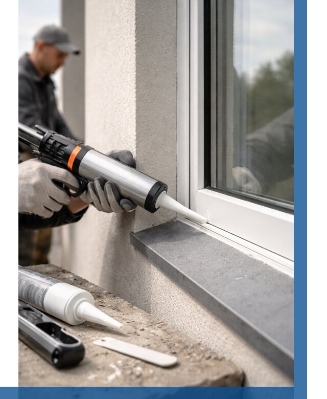 Герметизация монтажных швов окон в Волжском от 658 р. | ВЫСОТНИК-Влж