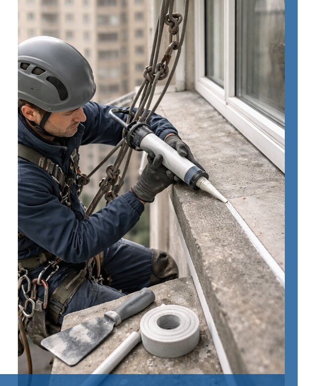 Герметизация балконного козырька в Волжском от 4559 р. | ВЫСОТНИК-Влж