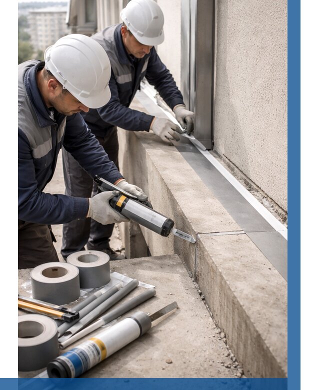 Герметизация примыкания балкона в Волжском от 4559 р. | ВЫСОТНИК-Влж