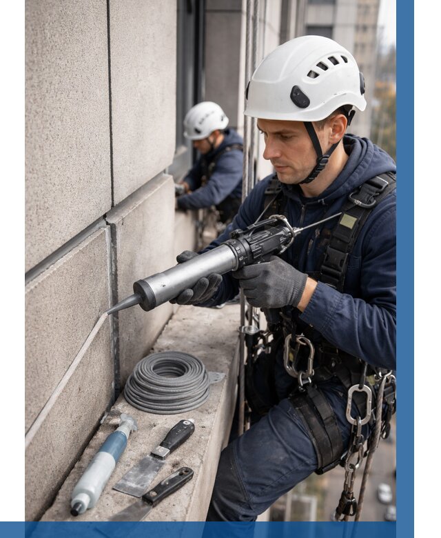 Герметизация деформационных швов фасада в Волжском от 709 | ВЫСОТНИК-Влж