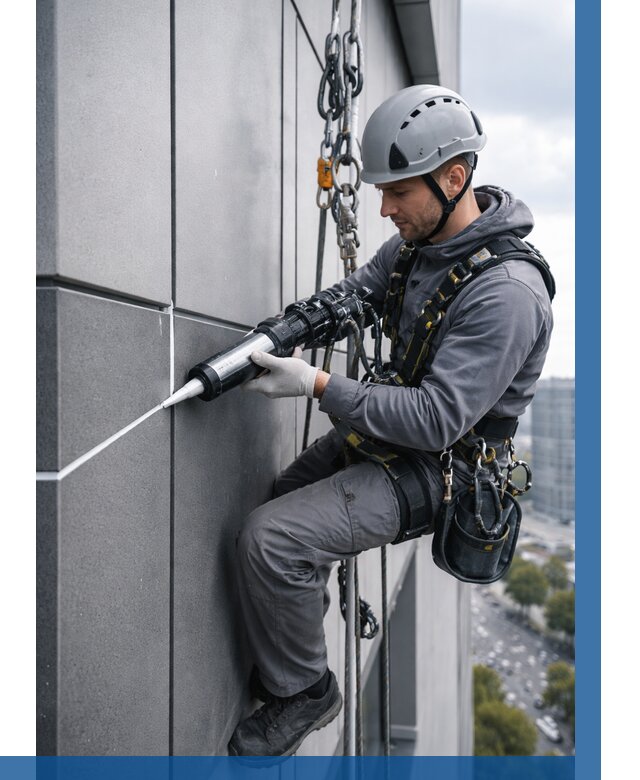 Герметизация стыков фасадных панелей в Волжском от 6585 р.| ВЫСОТНИК-Влж