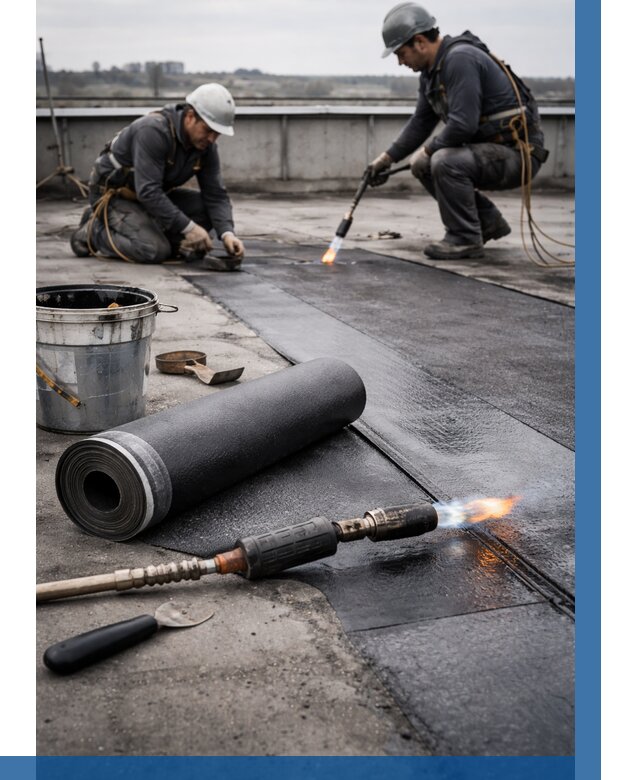 Ремонт рулонной кровли в Волжском от 658 р. | ВЫСОТНИК-Влж