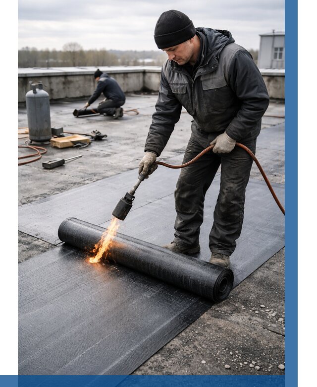 Ремонт наплавляемой кровли в Волжском от 709 р. | ВЫСОТНИК-Влж