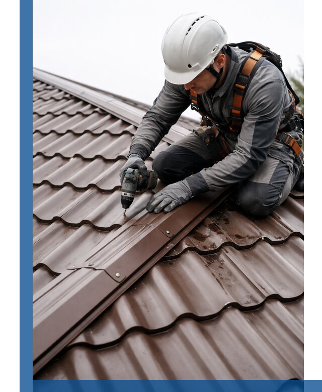 Ремонт металлочерепицы на крыше в Волжском профессионально