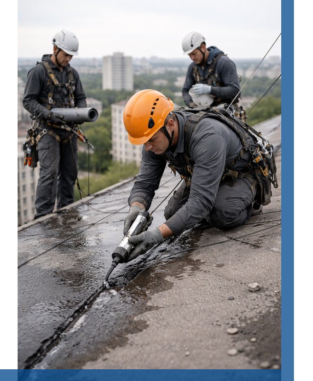 Устранение протечек кровли в Волжском от 12156 р. | ВЫСОТНИК-Влж