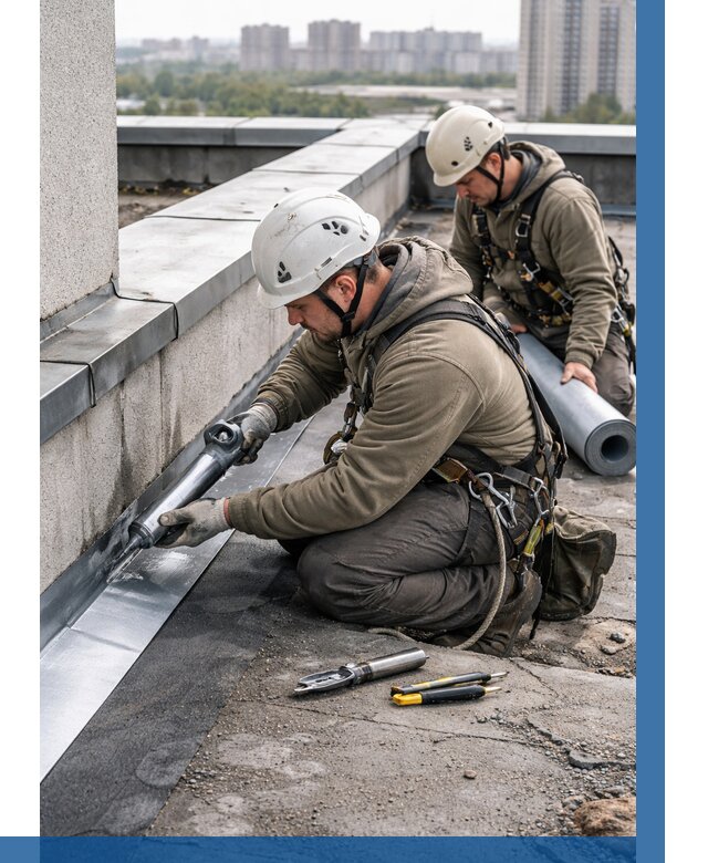 Ремонт кровельных примыканий в Волжском от 1216 р. | ВЫСОТНИК-Влж