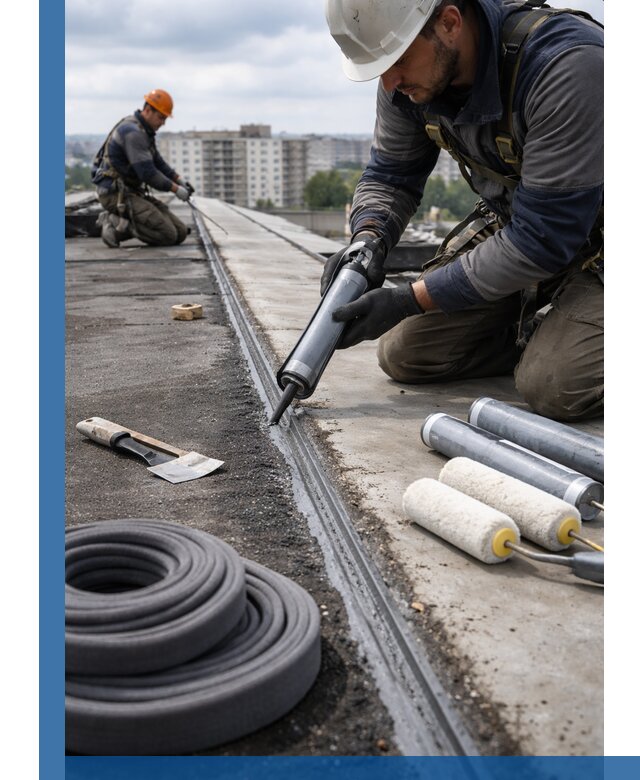 Герметизация швов кровли в Волжском с гарантией герметичности