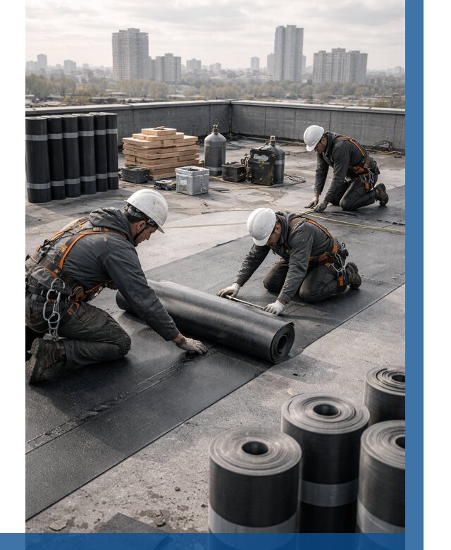 Монтаж мягкой кровли под ключ в Волжском от 456 р. | ВЫСОТНИК-Влж