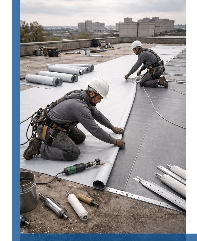 Монтаж мембранной кровли в Волжском для промышленных зданий