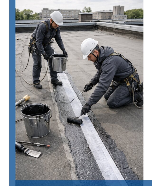 Гидроизоляция кровли мастикой в Волжском надежная защита