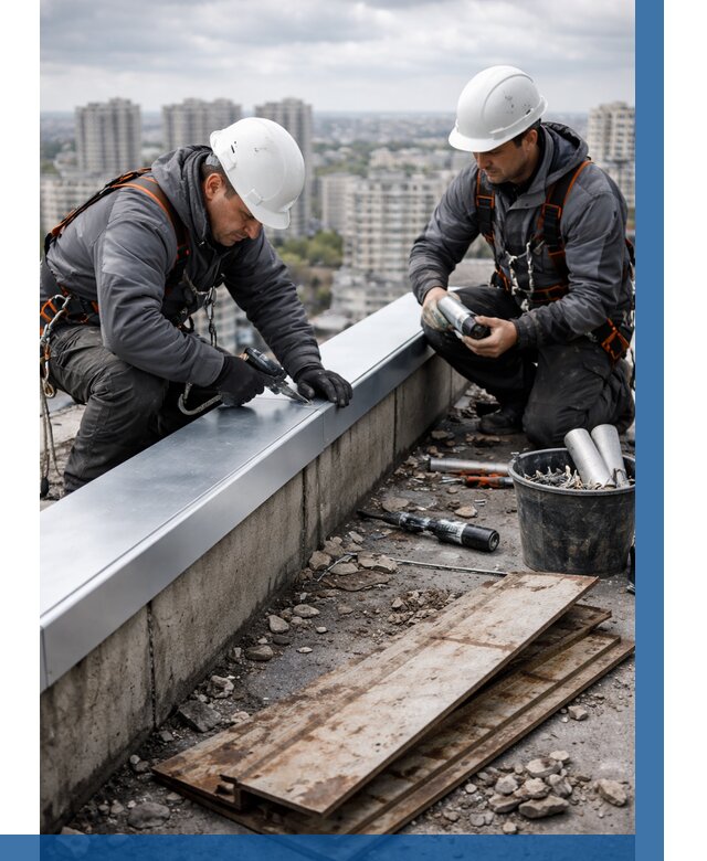 Замена парапетных крышек под ключ в Волжском от 1216 р. | ВЫСОТНИК-Влж