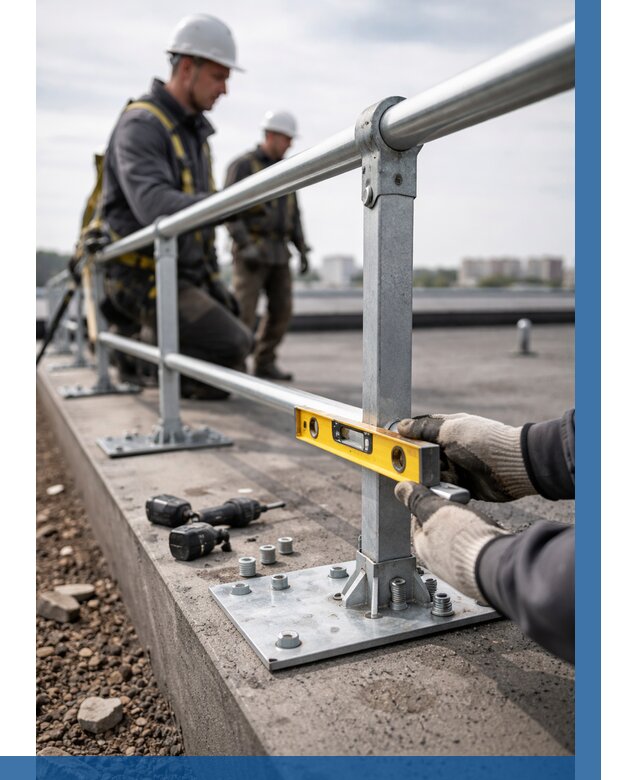 Монтаж кровельного ограждения в Волжском от 1216 р. | ВЫСОТНИК-Влж