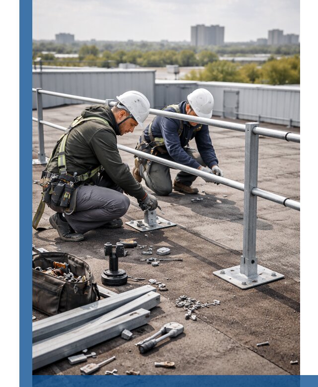 Монтаж кровельного ограждения в Волжском под ключ с гарантией