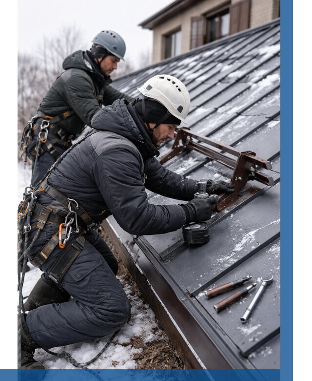 Монтаж снегозадержателей в Волжском от 456 р. | ВЫСОТНИК-Влж