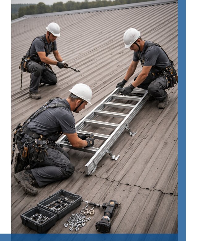 Монтаж кровельной лестницы в Волжском от 4559 р. | ВЫСОТНИК-Влж