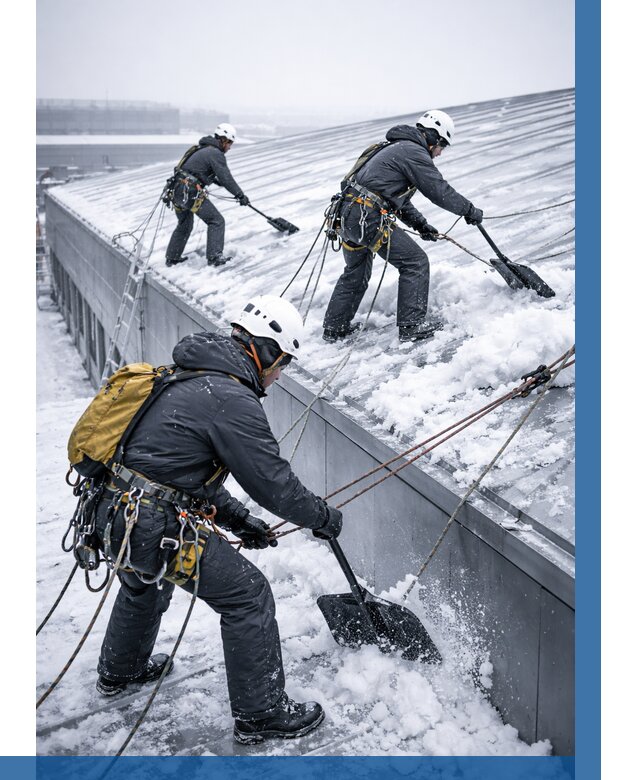 Очистка навесов от снега в Волжском от 4559 р. | ВЫСОТНИК-Влж