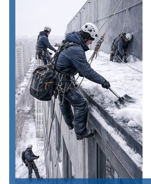 Абонентское обслуживание кровли зимой в Волжском регулярный уход